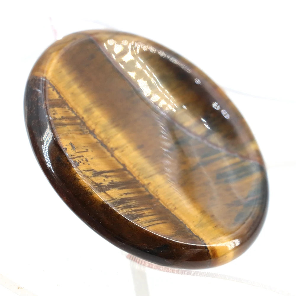 35x45mm Thumb Worry Stones Oval Massage Quartz Healing Crystal 7 Chakra Therapy Meditation Spiritual Natural Gemstone Spa Tools