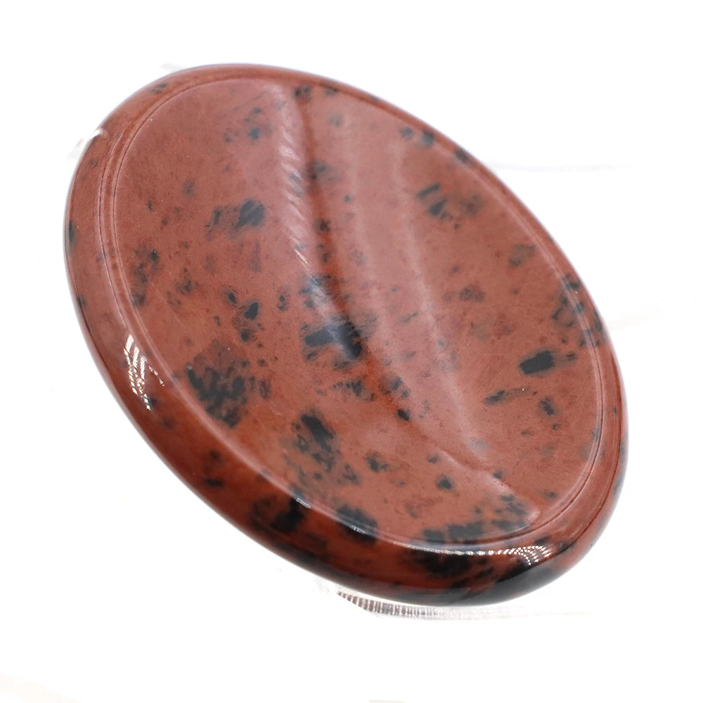 35x45mm Thumb Worry Stones Oval Massage Quartz Healing Crystal 7 Chakra Therapy Meditation Spiritual Natural Gemstone Spa Tools