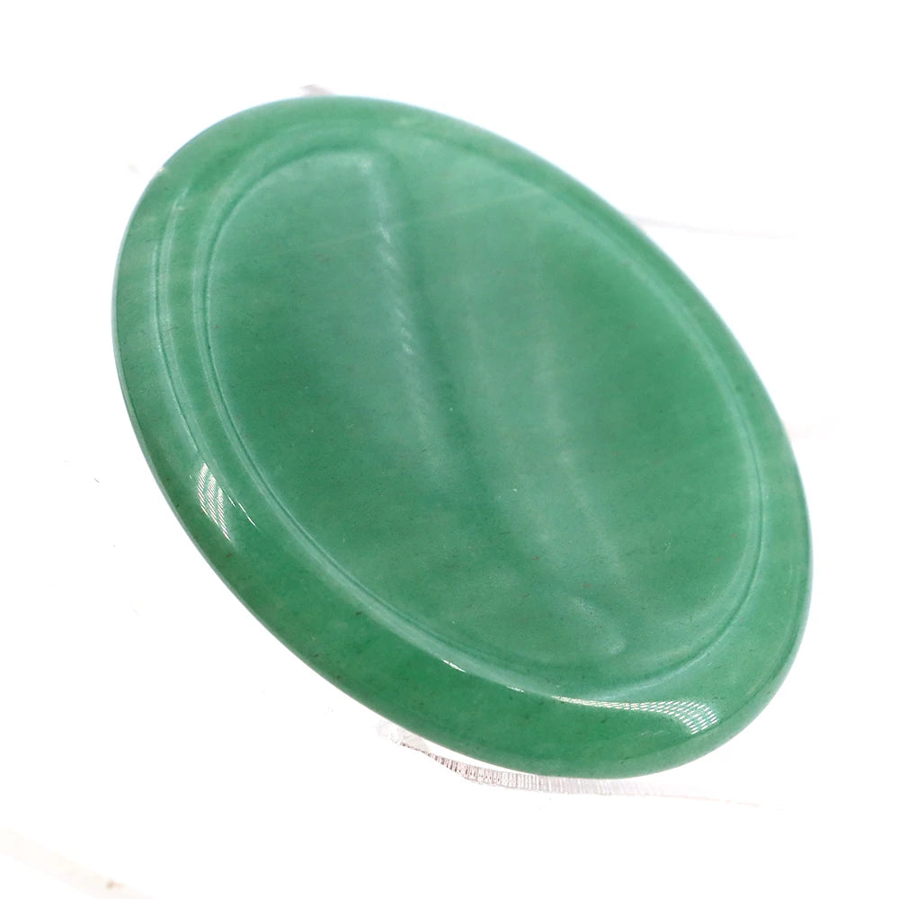 35x45mm Thumb Worry Stones Oval Massage Quartz Healing Crystal 7 Chakra Therapy Meditation Spiritual Natural Gemstone Spa Tools